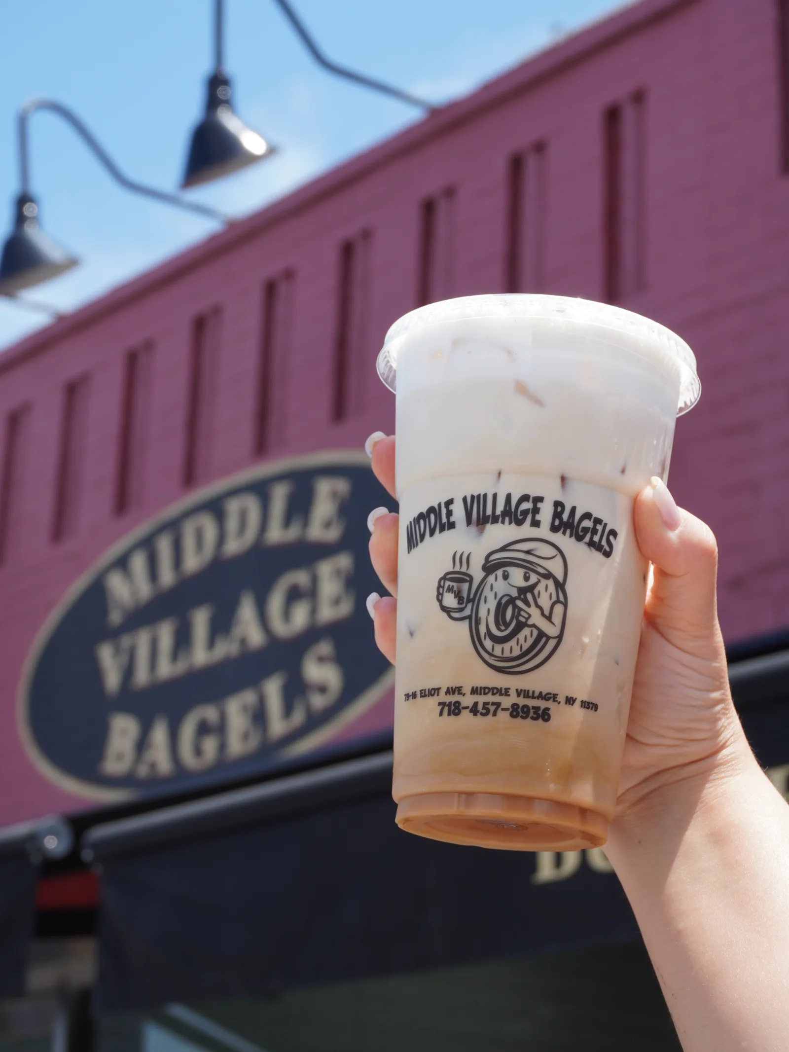 Coffee & a little something at Middle Village Bagels